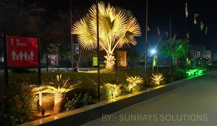 Garden Uplighting by Sunrays Solutions