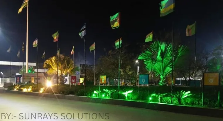 Garden Uplighting by Sunrays Solutions