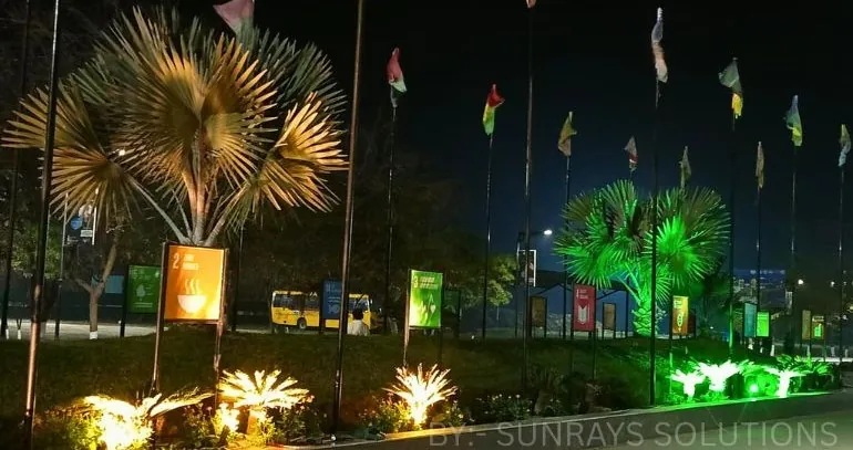 Garden Uplighting by Sunrays Solutions