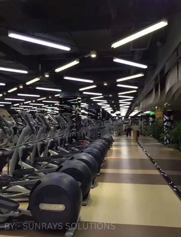 Gymnasium Lighting by Sunrays Solutions